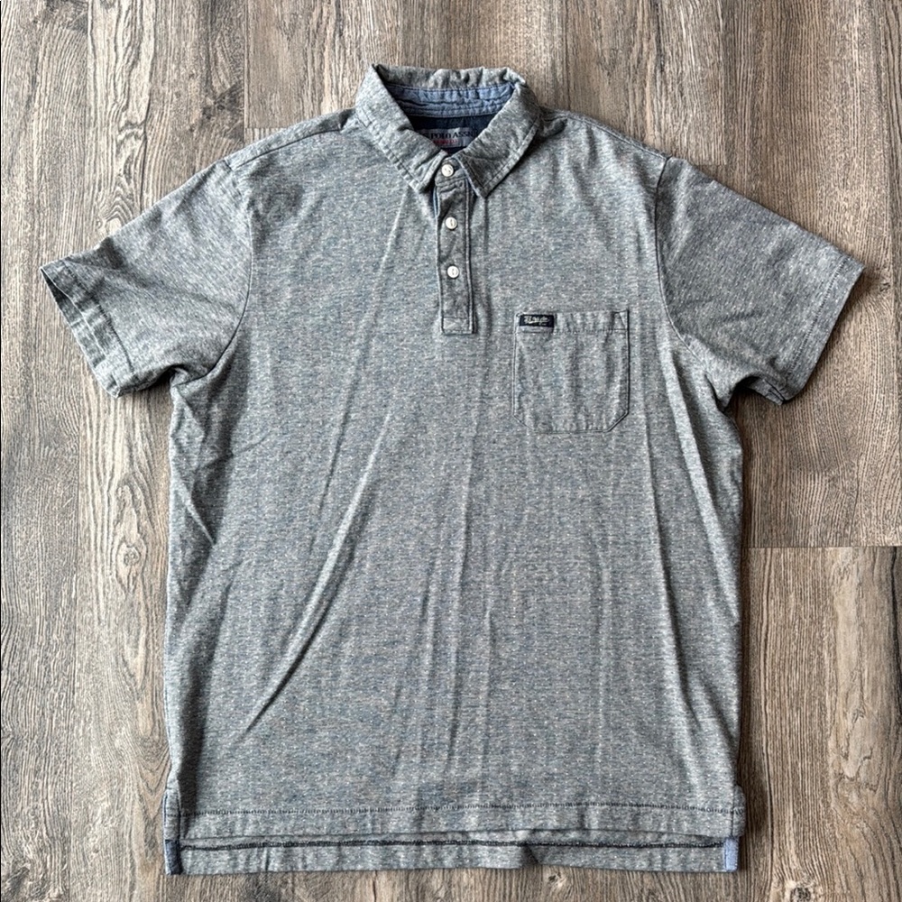 US Polo Assn Shirt Gray Blue Polo Shirt Classic Knit Short Sleeve Size Large